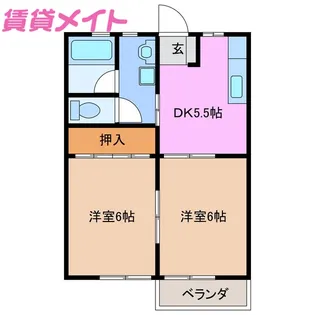 サンシティーC棟【1階】の間取り