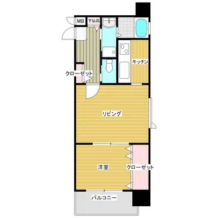 エンクレスト天神南III【8階】の間取り