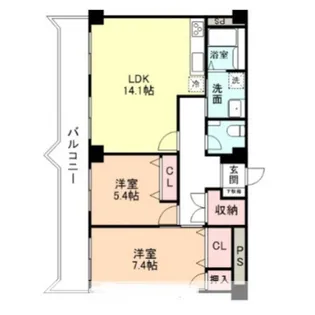 センチュリー山室【4階】の間取り
