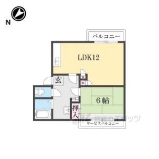 フェリシタス八日市【1階】の間取り