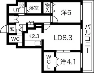 saphir菊水(サフィールキクスイ)【4階】の間取り