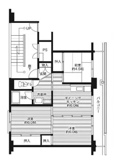 ビレッジハウス櫛形1号棟【5階】の間取り