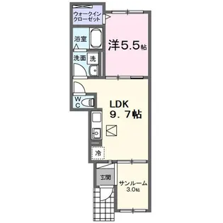 ディオネ【1階】の間取り