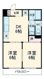フラッツ本町西【1階】の間取り
