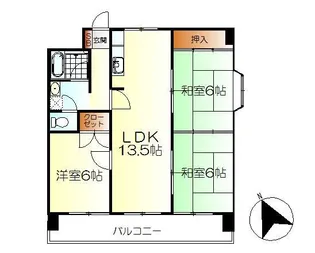 第2阿賀中央ハイツ【4階】の間取り