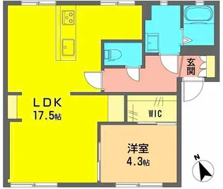 フレグランススギヤマB【1階】の間取り