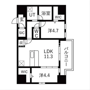 スプランディッドX【7階】の間取り