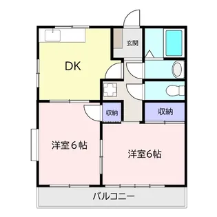 ハウスサングリーン【1階】の間取り