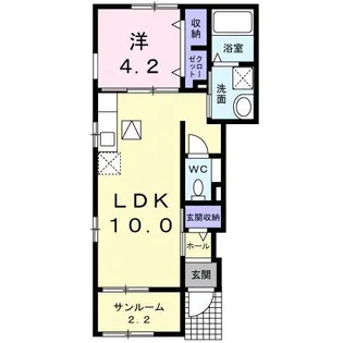 ホワイトベル【1階】の間取り