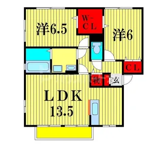 メルヴェイユV【2階】の間取り