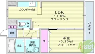 イリエール九番館【2階】の間取り