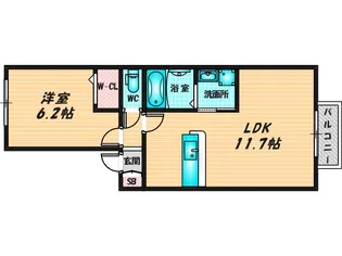 ボヌール【1階】の間取り
