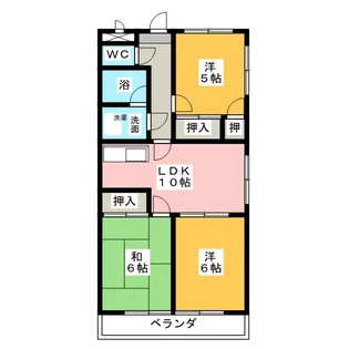 フォレストヒルズ【6階】の間取り