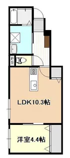 FLOURISH IN 旭町【1階】の間取り