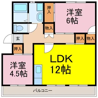 ヴィラナリー羽生【4階】の間取り