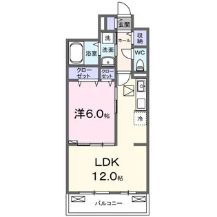 ヤングウッズ港町【1階】の間取り