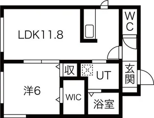 バーニーズ クレール【1階】の間取り
