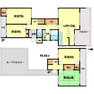 クレリエール21藤白台【3階】の間取り