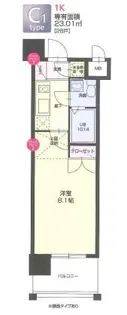 ギャランティー21博多 ORIENT BLD No.66【7階】の間取り