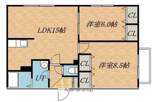 シルキー篠路【3階】の間取り