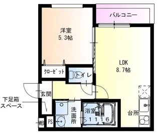 フジパレス我孫子西2番館【1階】の間取り