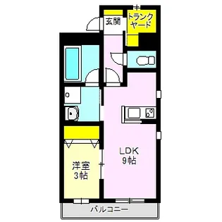 パリスコート【3階】の間取り