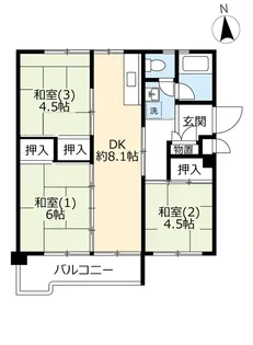 UR花山東【1階】の間取り