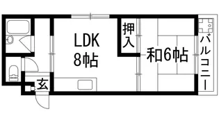 ハイツワイエム【2階】の間取り