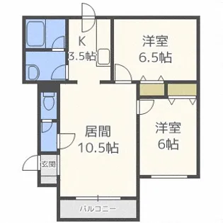 エクセルハイツC【3階】の間取り
