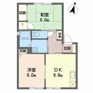 フレサリア A棟【2階】の間取り