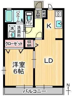 ヴァルム レーベンII【2階】の間取り