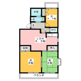 プレステージ浦和【2階】の間取り