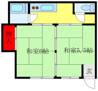 押田荘【1階】の間取り
