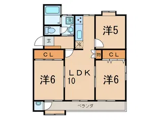 ジョイヒル仲池上【3階】の間取り