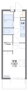 レオパレス南一番【4階】の間取り