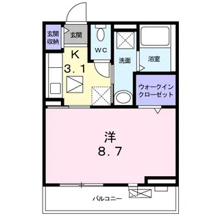 ブローテ関空【1階】の間取り