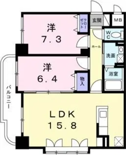G-OAK山鼻【3階】の間取り