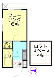 フラワーカースルA【2階】の間取り