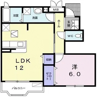 グレースピアC【1階】の間取り