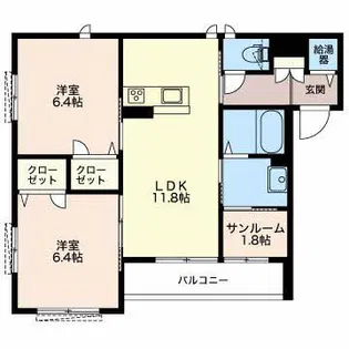 ヴィアソーレ【3階】の間取り