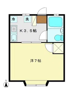 キュートハイツA【1階】の間取り
