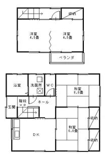 群馬県前橋市荒牧町【一戸建】の間取り