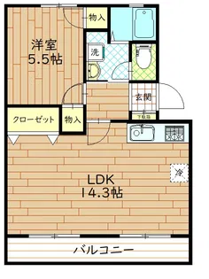 楠の台ハイツ【2階】の間取り