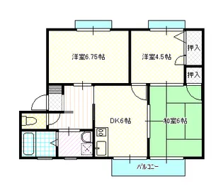 ニューファミール湊 A【2階】の間取り