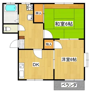 栃木県宇都宮市中一の沢町【アパート】の間取り