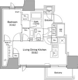 ザ・パークハビオ南大井【9階】の間取り
