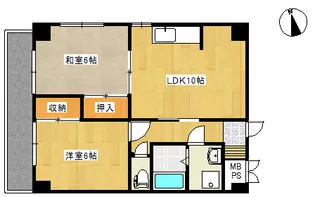 第2沖根マンション【3階】の間取り