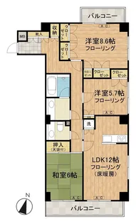 カーサ目黒芭蕉苑【2階】の間取り