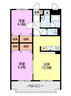 ベルオーク戸野目【2階】の間取り
