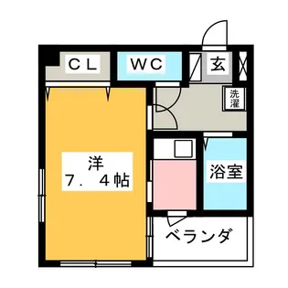 グリーン日比野【4階】の間取り